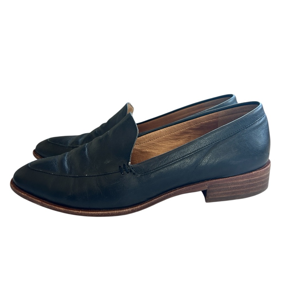 Madewell The Frances Black Leather Almond Toe Slip On Loafer Women’s Size 7.5 - Picture 8 of 10